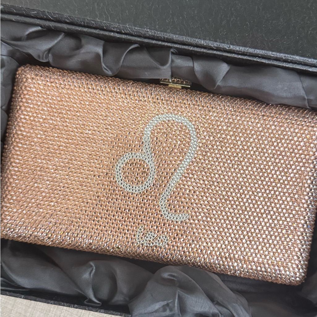 Leo Zodiac Sign Crystal Clutch Evening Bag